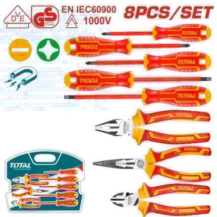 TOTAL 8 Pcs insulated hand tools set THKIST3082