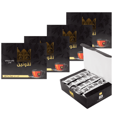 مجموعة 5 علب شاي الاولين - 100 كيس