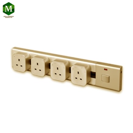 100cm prominent electrical track + 4 electrical outlets