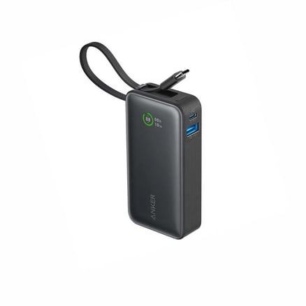 Anker PowerCore 533 10000mAh 30W Power Bank with Built-in USB-C Cable - Black