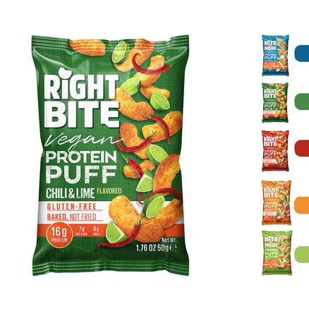 رايت بايت - بروتين بف نباتي - Right Bite Vegan Protein Puff _image_0
