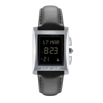 Al Fajr Leather WL-08L Watch - Silver