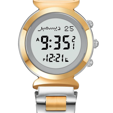 Al-Harameen men's Wrist Watch HA-6332 - Gold and Silver