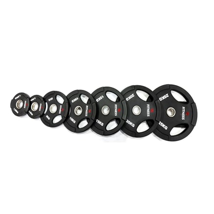 مجموعة طارات اوزان حديد مطاطية ملونة أوزان ١.٢٥ لـ ٢٥ كجم | RUBBER PLATE - CPU URETHANE