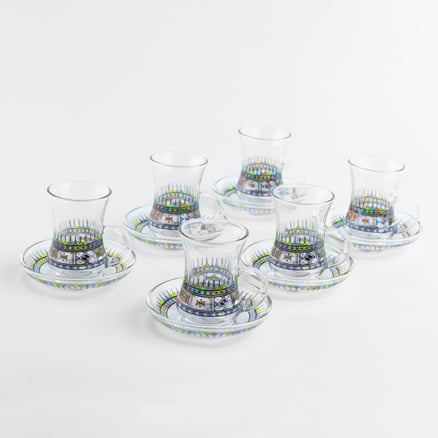 tea cup 6 pec with pattern
