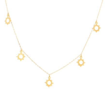 Five Suns Necklace - 21K Yellow Gold
