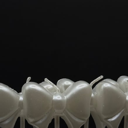 White Bow Candle