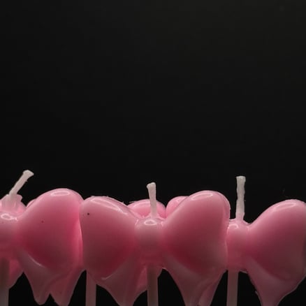 Pink Bow Candle