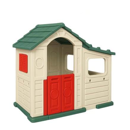 Plastic playhouse for kids with a side room design - unique kids' house