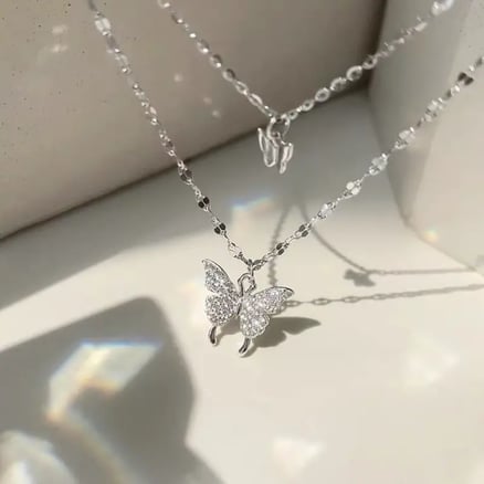 Silver Butterfly Necklace