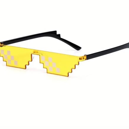  Yellow Pixel Sunglasses