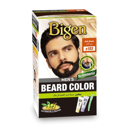 Bigen Men's Beard Color "B103" without Ammonia - Dark Brown