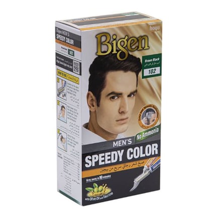 Bigen Men's Speedy Hair Color "102" without Ammonia - Brown Black