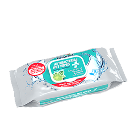 Ultra Compact Antibacterial Wet Wipes 72 pcs