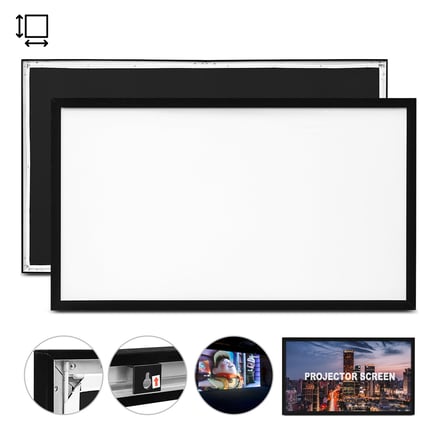MG Fixed Frame Projector Screen for Home Theatre (White)