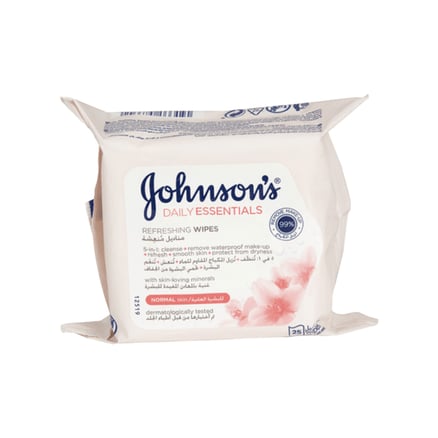 Johnsons Cleansing Wipes For Normal Skin - 25 Wipes