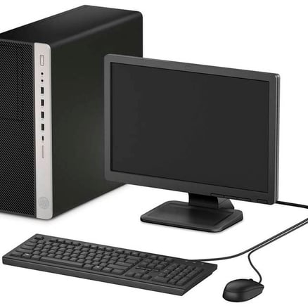 اتش بي - جهاز كمبيوتر مكتبي HP-800 G5 مع كامل الملحقات كور اي7 , ذاكرة 512 قيقا, 8 قيقا رام + شاشة 24 بوصة + واي فاي + بلوتوث ( مجدد ) ضمان سنة توصيل مجانا