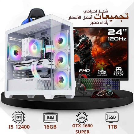 بي سي قيمينق ( فلو H5 ) معالج كور اي 5 الجيل 12 وذاكرة 1 تيرا SSD و 16 رام , كرت شاشة 1660 سوبر + شاشة 120HZ ضمان سنتان توصيل مجاني (ويندوز ١١ برو)_image_0