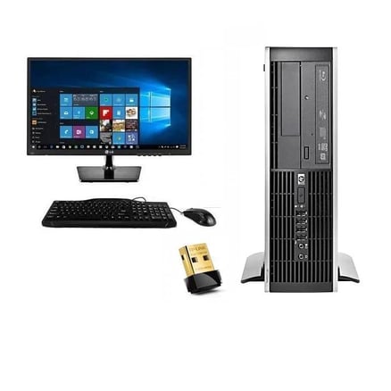 HP - HP 8300 Desktop Computer with All Accessories Core i5 + 19 Inch Screen + Wi-Fi + Bluetooth (Renewed) One Year Warranty Free Delivery