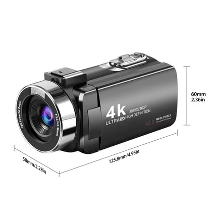 كاميرا رقمية احترافية 42 ميجابكسل تصوير 4K مع ميكروفون خارجي وإضاءة تكميلية_image_0