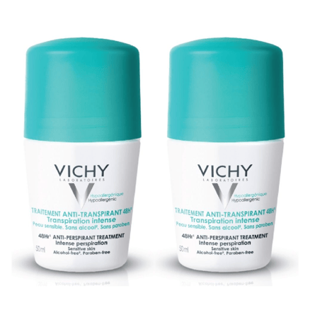 Bundle Of 2 Vichy Deodorant, 48 - Hour Lasting Intensive Antiperspirant - 50 Ml