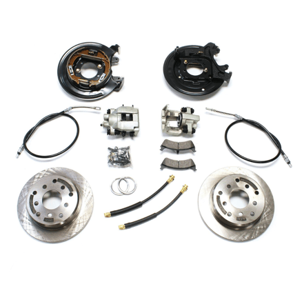 TJ: Rear Disc Brake Conversion Kit w/ E-Brake Cables