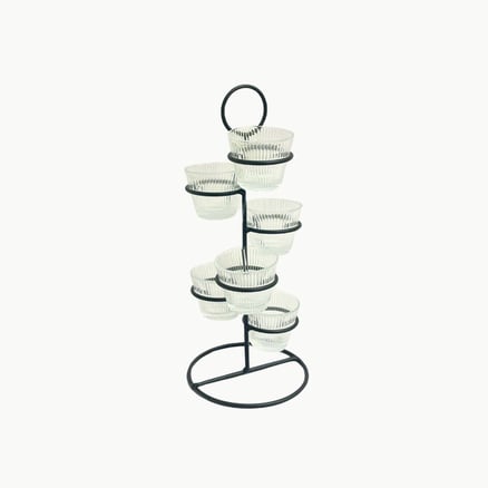 Coffee cup set with stand