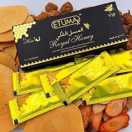 العسل الملكي الذهبي الماليزي 12 ظرف