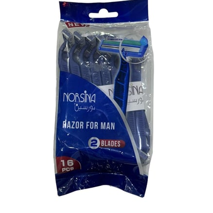 Norseen men's razor, 2 blades, 16 pieces, blue