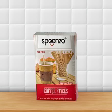 SPOONZO Wooden sticks for stirring 400 pieces