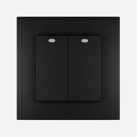 Two gang switch Black MZ