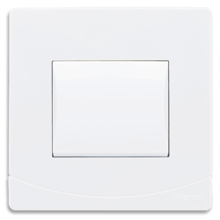 Decorative one gang one way switch white SIDRA