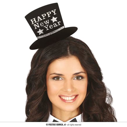 Silver "Happy New Year" Headband