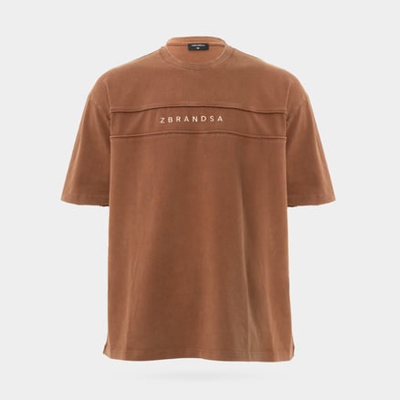 Double Line Brown T-Shirt_image_0