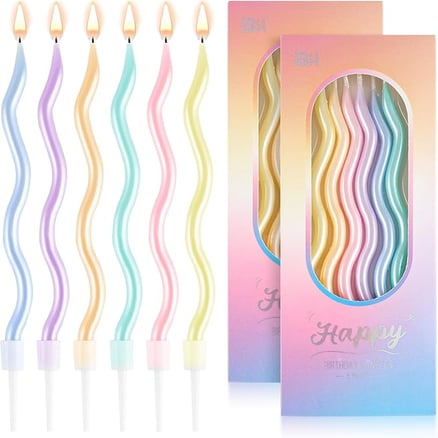 Pastel birthday candles