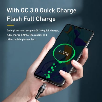 Baseus USB نوع C إلى USB C كابل آيفون 17 16 100 واط/5A PD شحن سريع شاحن الحبل لماك بوك Xiaomi سامسونج نوع C كابل_image_0