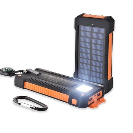 بنك الطاقة الشمسية 100000mAh مقاوم للماء لوحة طاقة شمسية محمولة شاحن Powerbank آيفون 16 سامسونج هواوي شاومي بطارية خارجية_image_0