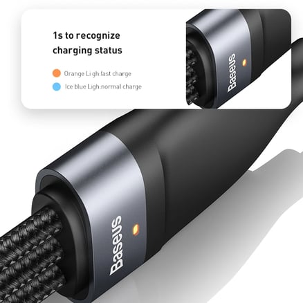 Baseus 3 في 1 USB نوع C كابل آيفون 15 14 13 12 برو كابل الشاحن 100 واط مايكرو USB نوع C كابل لماك بوك سامسونج شاومي_image_0