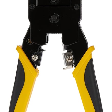 زرادية كيبل شبكة RJ45 RJ11 RJ12 مع أداة تعرية وخرامة  أسود / أصفر_image_0