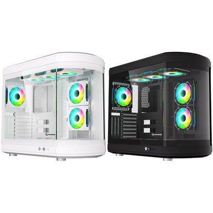 HighEnd Penguin Pro Curved ARGB Gaming Computer Case - Multiple Colors