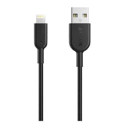 سلك شاحن انكر باورلاين الاصدار الثاني من USB الى ايفون بطول 1 م اسود