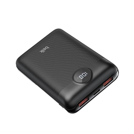 بطارية متنقلة باور بنك بمنفذين USB ومنفذ تايب سي بسعة 20000mAh بشاشة رقمية | Belk