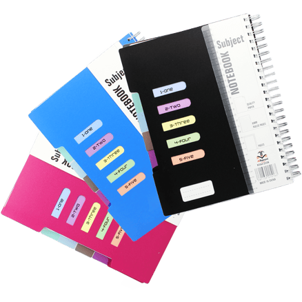 College notebook B5 Arabic wire with 5 dividers
