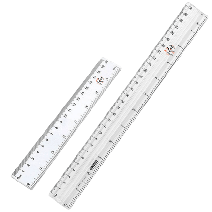 Transparent plastic ruler
