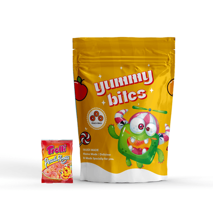 حلاوة الخوخ مجففة بالتجميد من Yummy bites