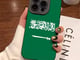 غطاء آيفون سيليكون ناعم مقاوم للصدمات بتصميم علم المملكة العربية السعودية متوافق مع iPhone 16 و15 و14 و13 و12 و11 وXS وX وXR و8 و7 وPlus وSE2 وPro Max_image_7