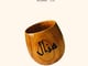 كوب خشبي 150ml مع كتابة الاسم عن طريق الحرق_image_0