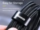 Baseus USB نوع C إلى USB C كابل آيفون 17 16 100 واط/5A PD شحن سريع شاحن الحبل لماك بوك Xiaomi سامسونج نوع C كابل_image_2