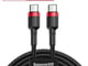 Baseus USB نوع C إلى USB C كابل آيفون 17 16 100 واط/5A PD شحن سريع شاحن الحبل لماك بوك Xiaomi سامسونج نوع C كابل_image_6