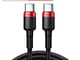 Baseus USB نوع C إلى USB C كابل آيفون 17 16 100 واط/5A PD شحن سريع شاحن الحبل لماك بوك Xiaomi سامسونج نوع C كابل_image_7